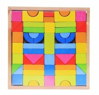 Конструктор дерев'яний Goki Веселка, 57 елементів (58624) - Pampik - 5