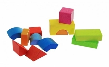 Конструктор дерев'яний Goki Веселка, 57 елементів (58624) - Pampik - 4