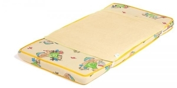 Наматрасник-пеленка 2 в 1 ЭКО ПУПС Classic, желтый, 80х60 см (КНАМ6080ж) - Pampik