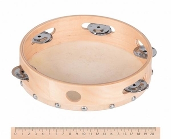 Музичний інструмент Goki Бубен, 5 дзвіночків (UC085G) - Pampik - 5