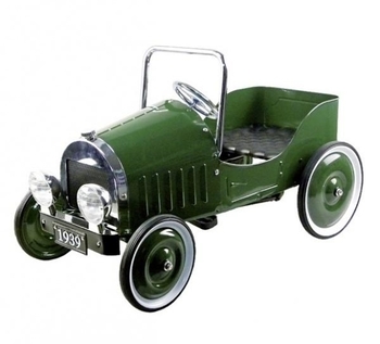 Педальна машинка Goki Ретроавтомобіль 1939 зелений (14073) - Pampik
