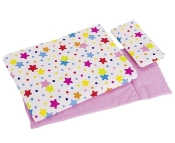 Набор для кукол Goki Постельный комплект Звездочки (51564G) - Pampik