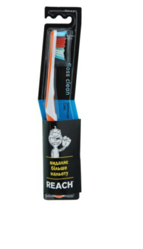 Зубна щітка Reach Floss Clean жорстка, помаранчевий - Pampik