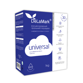 Пральний порошок De La Mark Universal з ефектом кондиціонера, 1 кг - Pampik