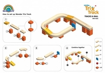 Конструктор Wonderworld Trix Track Поворот (WW-7004) - Pampik - 4