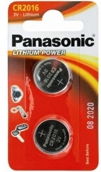 Батарейки Panasonic CR 2016 Bli Lithium, 2 шт. (CR-2016EL/2B) - Pampik