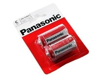 Батарейки Panasonic Red Zink R14 Bli Zink-Carbon, 2 шт. (R14REL/2BPR) - Pampik