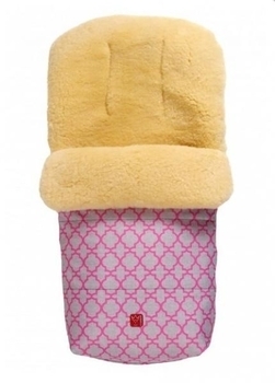 Конверт из натуральной овчины Kaiser Natura, розовый с орнаментом (65411337) - Pampik