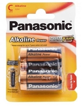 Батарейки Panasonic Alkaline Power C Bli, 2 шт. (LR14REB/2BP) - Pampik