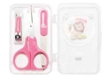 Манікюрний набір Lindo, 3 шт., рожевий (LI 801) - Pampik