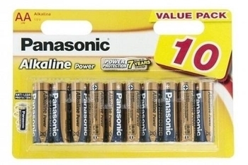 Батарейки Panasonic Alkaline Power AA Bli, 10 шт. (LR6REB/10BW) - Pampik