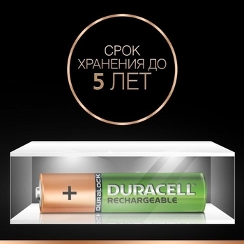 Акумулятор Duracell AAA HR03 800/850 mAh, 2 шт. - Pampik - 5