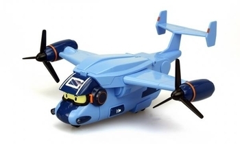 Самолет-перевозчик Robocar Poli Кэри со светом и звуком (83359) - Pampik