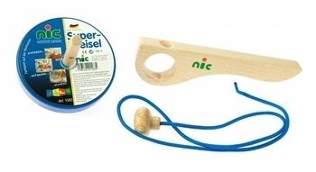 Развивающая игрушка NIC Юла, синий (NIC1583) - Pampik - 4