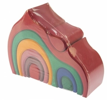 Конструктор дерев'яний NIC Будинок Габлі великий, червоний (NIC523030) - Pampik - 5