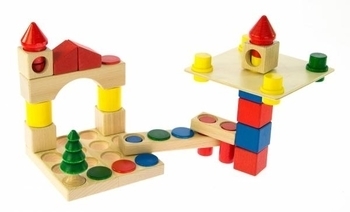 Конструктор деревянный NIC, 44 детали (NIC2101) - Pampik