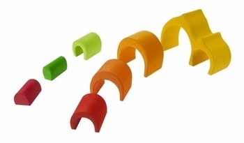 Конструктор дерев'яний NIC Будинок Габлі, жовтий (NIC523022) - Pampik - 4