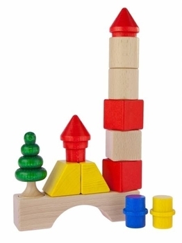 Конструктор дерев'яний NIC, 19 деталей (NIC2112) - Pampik