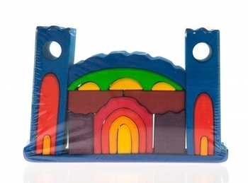 Конструктор деревянный NIC Все в замке, синий (NIC523268) - Pampik - 9