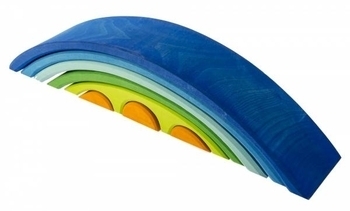 Конструктор дерев'яний NIC Міст, синій (NIC523331) - Pampik