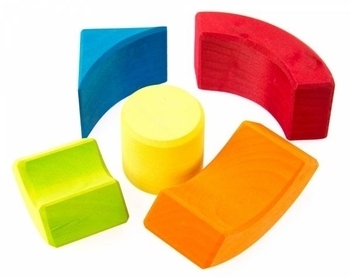 Конструктор дерев'яний NIC Різнобарвний коло (NIC523344) - Pampik - 4