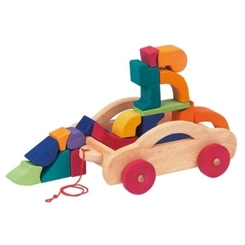 Конструктор дерев'яний NIC з візком, 17 деталей (NIC523315) - Pampik - 3