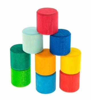 Конструктор дерев'яний NIC Різнобарвні ролики (NIC523347) - Pampik - 6