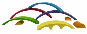 Конструктор дерев'яний NIC Міст, різнокольоровий (NIC523332) - Pampik - 4