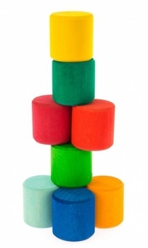 Конструктор дерев'яний NIC Різнобарвні ролики (NIC523347) - Pampik - 5