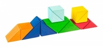 Конструктор дерев'яний NIC Різнобарвний трикутник (NIC523345) - Pampik - 7