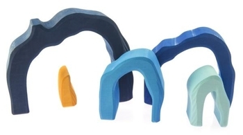 Конструктор дерев'яний NIC Печера, синій (NIC523323) - Pampik - 6