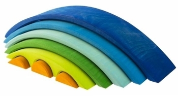 Конструктор дерев'яний NIC Міст, синій (NIC523331) - Pampik - 2