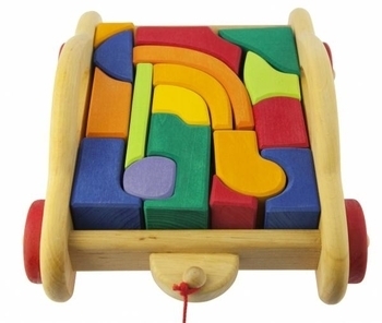 Конструктор дерев'яний NIC з візком, 17 деталей (NIC523315) - Pampik - 2