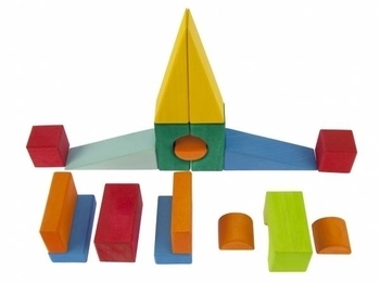 Конструктор дерев'яний NIC Тоскана з візком, 17 деталей (NIC523316) - Pampik - 4