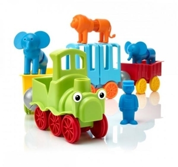 Конструктор SmartMax Мій перший поїзд з тваринами, 25 деталей (SMX 410) - Pampik - 2