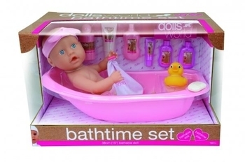 Лялька Dolls World, з набором для купання, 38 см (8855G) - Pampik - 4
