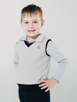 Жилет Smil Готуємося до свят, капітон, р.110, сірий (116385) - Pampik - 2