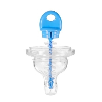 Ершик для чистки бутылочек и сосок Munchkin Bottle & Teat Brush, голубой (011096.01) - Pampik - 2