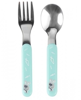 Ложка и вилка BabyOno, голубой (1065) - Pampik