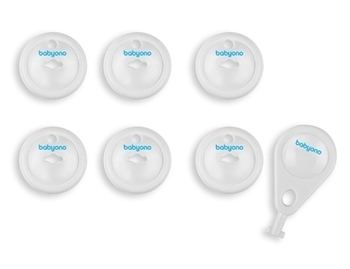 Заглушки для розеток BabyOno білі, 6 шт. (950) - Pampik - 3