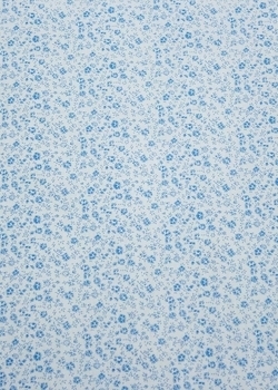 Простирадло на резинці Coo Coo Сині квіточки, екокотон, 120х60 см, синій (Соо57) - Pampik - 5