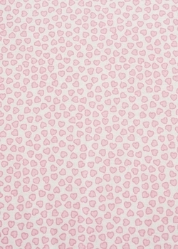 Простирадло на резинці Coo Coo Рожеві сердечка, екокотон, 90х60 см, рожевий (Соо55) - Pampik - 2