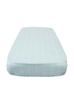 Простирадло на резинці Coo Coo Бірюзові квіти, еко-котон, 90х60 см - Pampik - 3