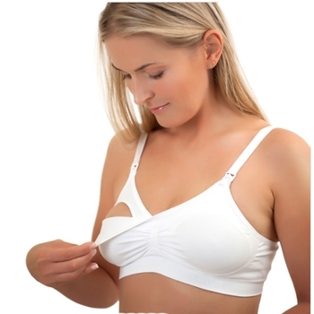 Бюстгальтер для годуючої мами BabyOno, 80-85Е, білий (506/10) - Pampik