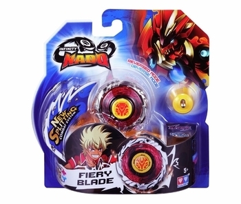 Волчок Auldey Infinity Nado Стандарт Fiery Blade с устройством запуска (YW624302) - Pampik