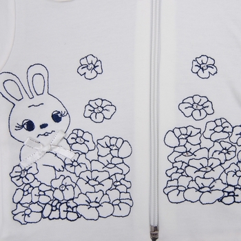 Костюм Royal Infant Зайка в квітах, інтерлок, р. 68, білий (1193) - Pampik - 3