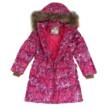 Пальто-пуховик Huppa Yasmine, р.122, рожевий з фіолетовим (12020055-73263-122) - Pampik - 4