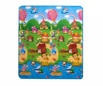 Дитячий двосторонній килимок Limpopo Великий жираф і Сонячний день, 150х180 см (LP009-150) - Pampik - 3