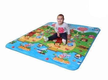 Дитячий двосторонній килимок Limpopo Великий жираф і Сонячний день, 150х180 см (LP009-150) - Pampik - 5