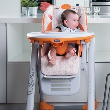 Стільчик для годування Chicco Polly 2 Start 4W, помаранчевий (79205.96) - Pampik - 6
